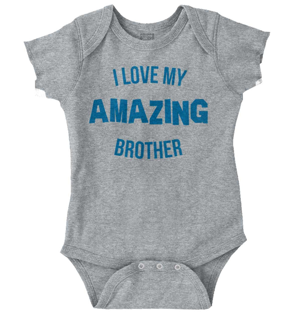 I Love My Amazing Brother Romper Bodysuit-Direct To Garment Print-Brisco Baby