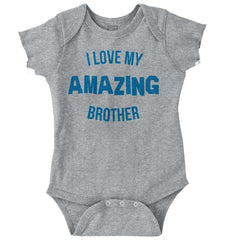 I Love My Amazing Brother Romper Bodysuit-Direct To Garment Print-Brisco Baby