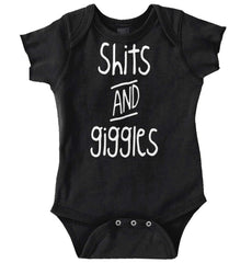 Shits and Giggles Romper Bodysuit-Direct To Garment Print-Brisco Baby