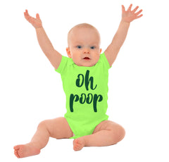 Oh Poop Romper Bodysuit-Direct To Garment Print-Brisco Baby