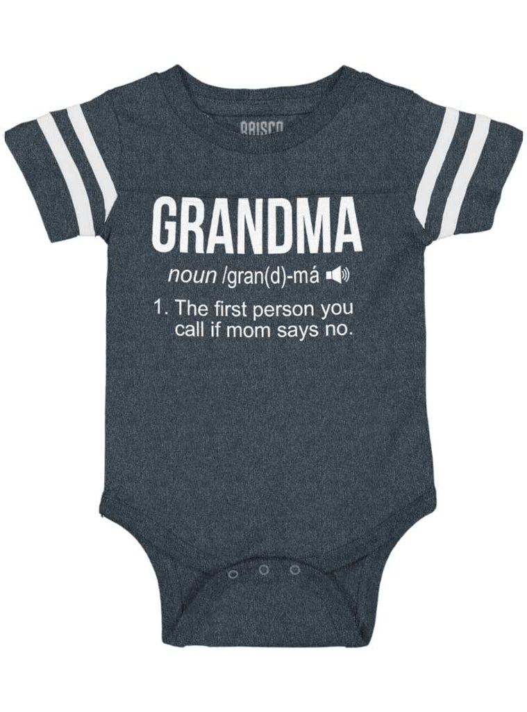 Grandma Football Romper Bodysuit-Direct To Garment Print-Brisco Baby