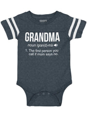 Grandma Football Romper Bodysuit-Direct To Garment Print-Brisco Baby