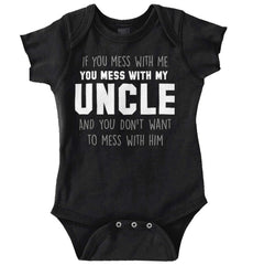 Mess With My Uncle Romper Bodysuit-Direct To Garment Print-Brisco Baby