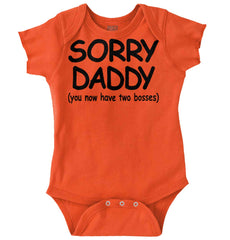 Sorry Daddy Romper Bodysuit-Direct To Garment Print-Brisco Baby