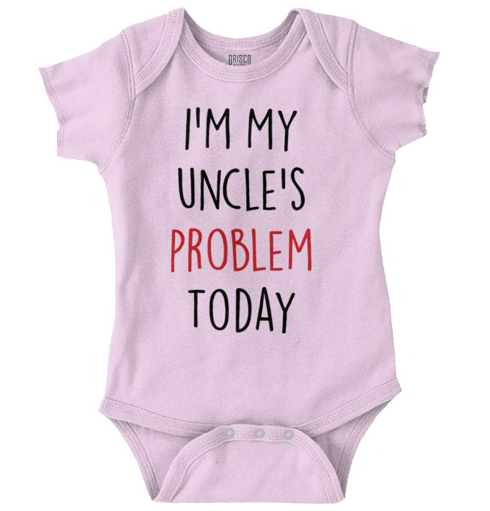 My Uncle's Problem Today Romper Bodysuit-Direct To Garment Print-Brisco Baby