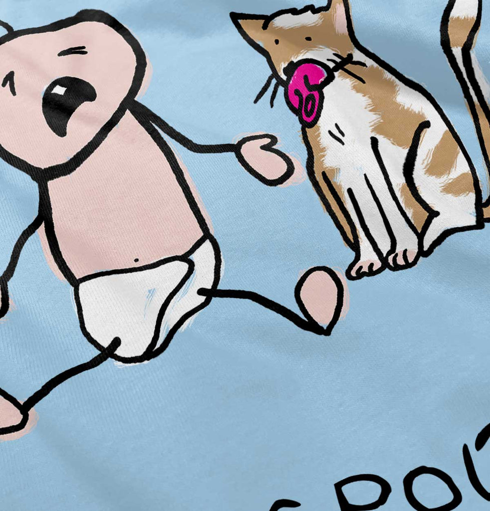 Cat Pacifier Romper Bodysuit-Direct To Garment Print-Brisco Baby