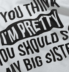 Pretty Big Sister Infant Baby Bib-Direct To Garment Print-Brisco Baby