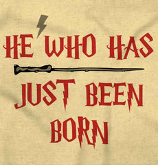 He Who Just Been Born Romper Bodysuit-Direct To Garment Print-Brisco Baby