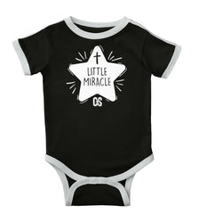 Little Miracle Ringer Romper Bodysuit-Direct To Garment Print-Brisco Baby