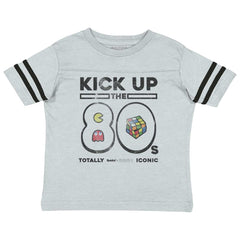 Kick Up The 80s Toddler Football Jersey Tee-Direct To Garment Print-Brisco Baby