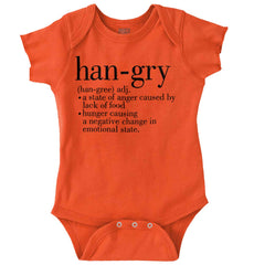 Hangry Definition Romper Bodysuit-Direct To Garment Print-Brisco Baby