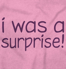 I Was A Surprise Romper Bodysuit-Direct To Garment Print-Brisco Baby