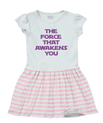 Force Awakens You Baby Striped Skirt Dress-Direct To Garment Print-Brisco Baby
