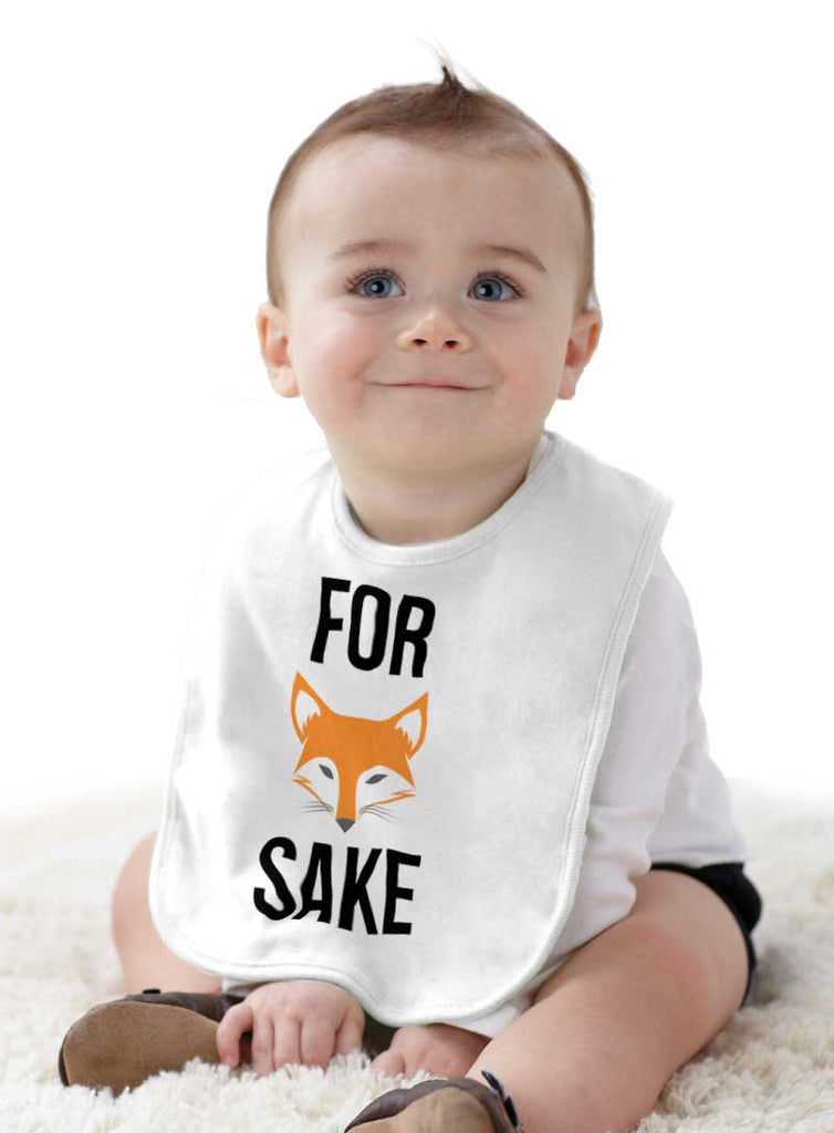 For Fox Sake Infant Baby Bib-Direct To Garment Print-Brisco Baby