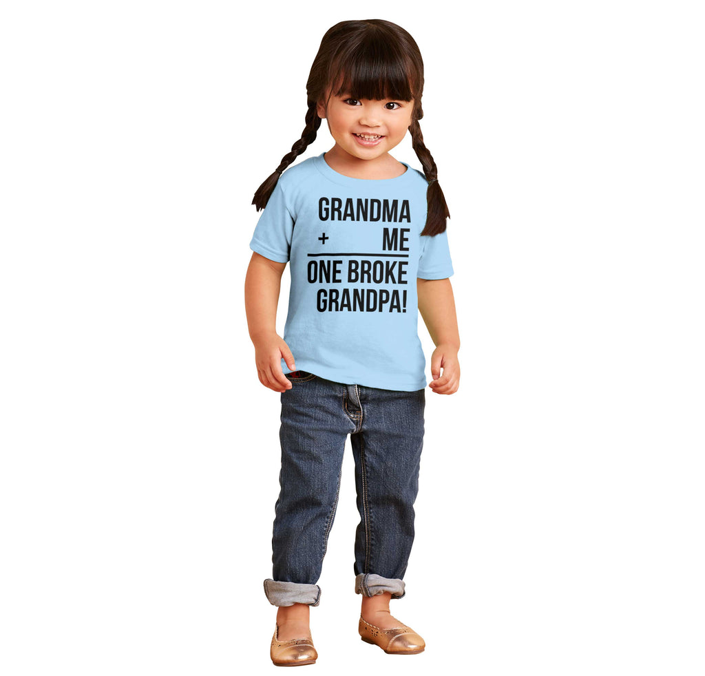 One Broke Grandpa Infant Toddler T Shirt-Direct To Garment Print-Brisco Baby