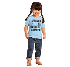 One Broke Grandpa Infant Toddler T Shirt-Direct To Garment Print-Brisco Baby