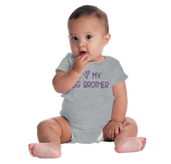 I Love My Big Brother Romper Bodysuit-Direct To Garment Print-Brisco Baby
