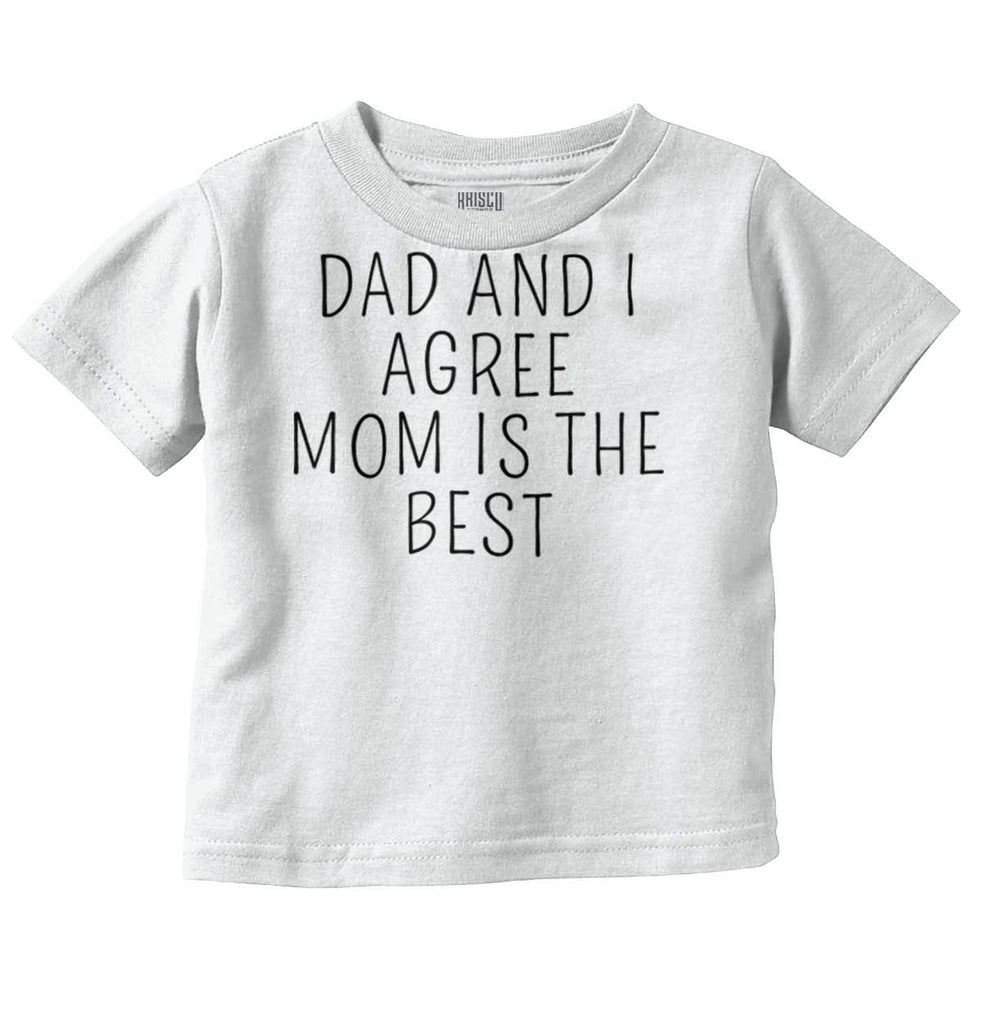Mom Is Best Infant Toddler T Shirt-Direct To Garment Print-Brisco Baby