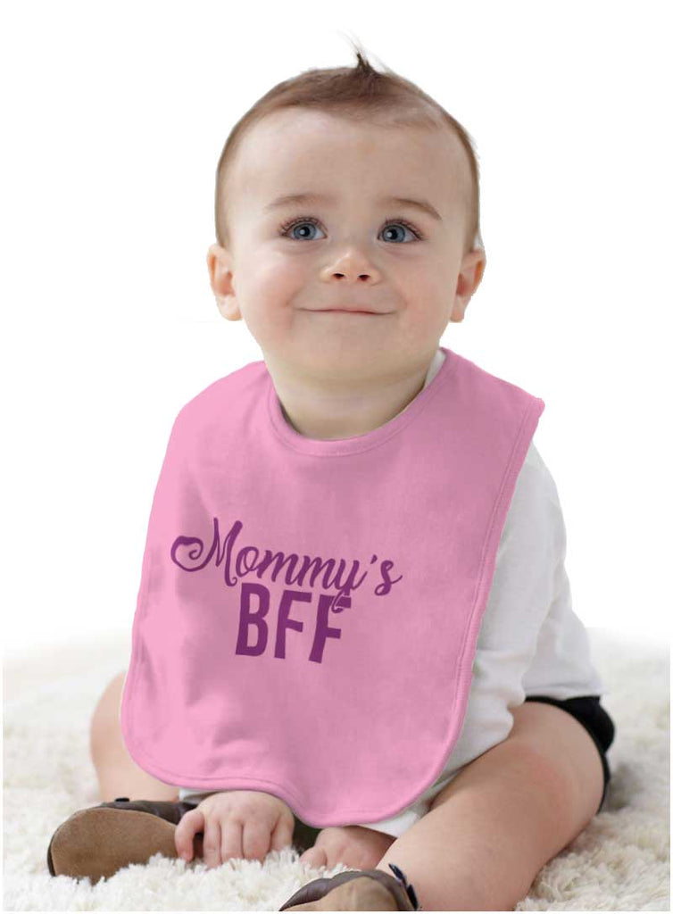Mommy's BFF Infant Baby Bib-Direct To Garment Print-Brisco Baby