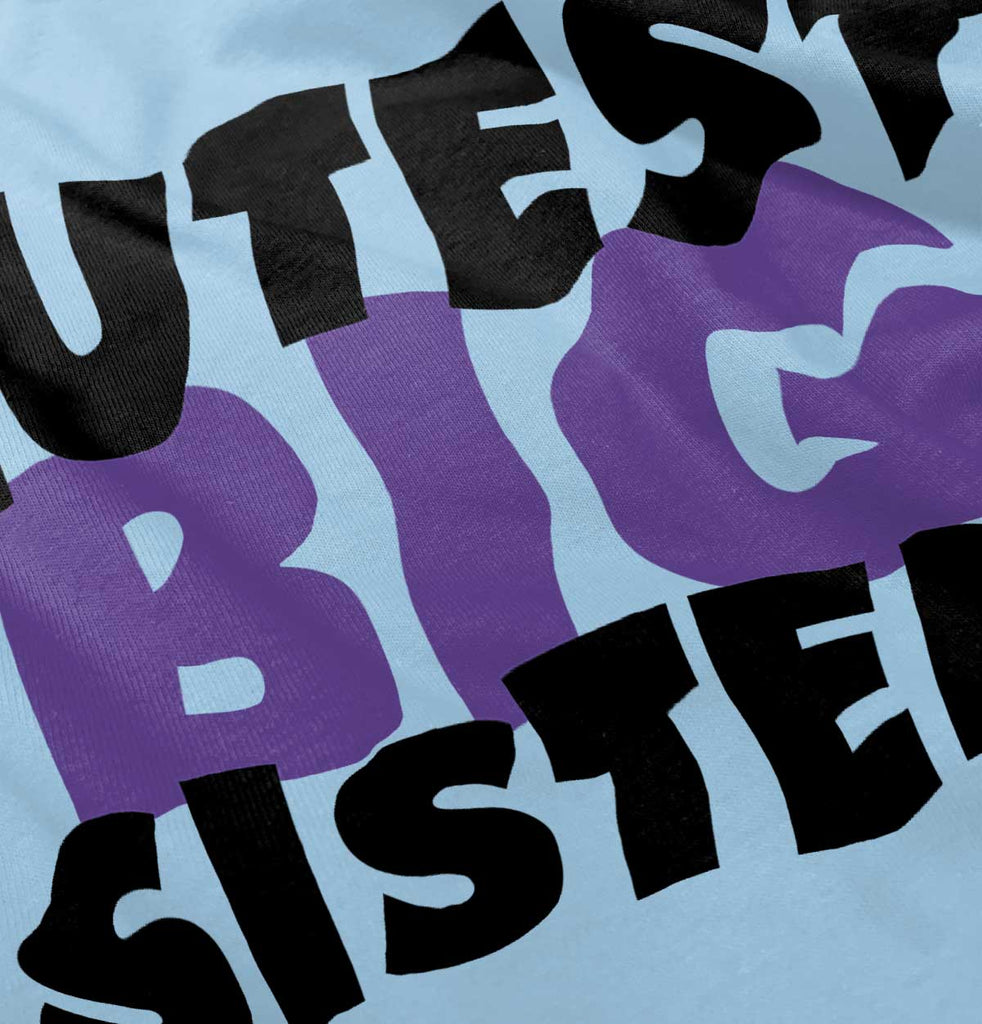 Cutest Big Sister Infant Baby Bib-Direct To Garment Print-Brisco Baby