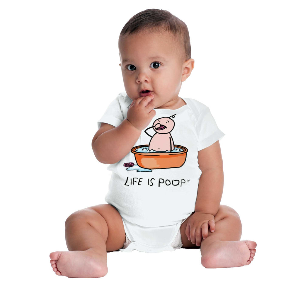 Eating Soap Romper-Direct To Garment Print-Brisco Baby