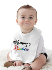 Mommy's Rainbow Infant Baby Bib-Direct To Garment Print-Brisco Baby
