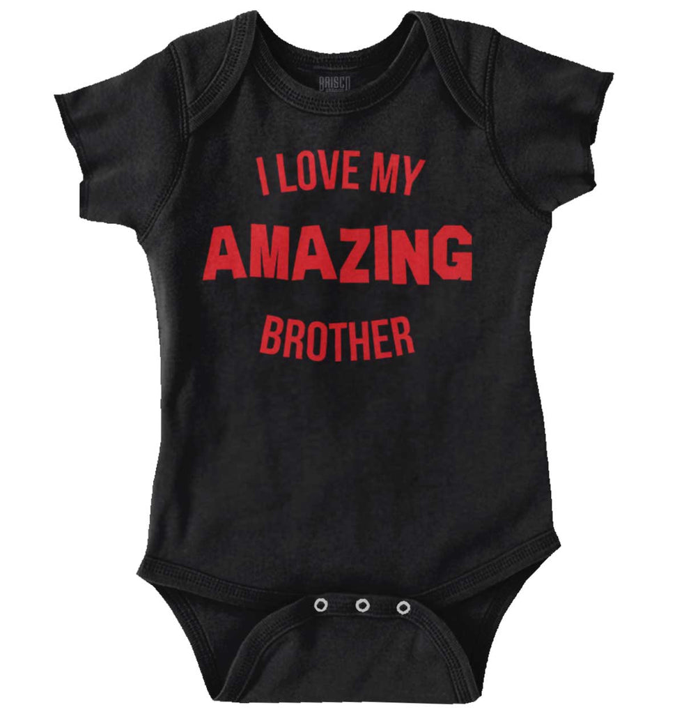 I Love My Amazing Brother Romper Bodysuit-Direct To Garment Print-Brisco Baby
