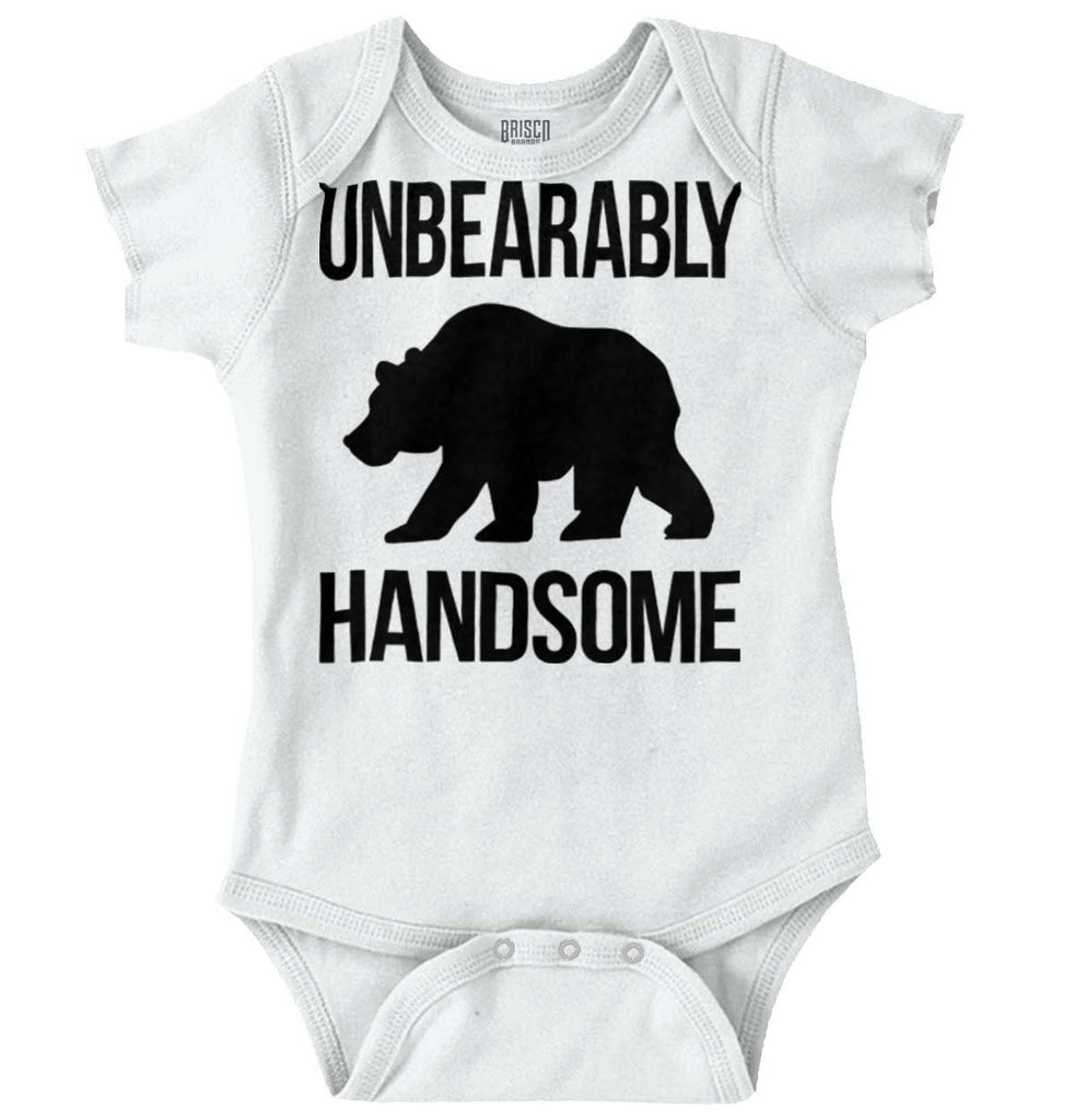 Unbearably Handsome Romper Bodysuit-Direct To Garment Print-Brisco Baby