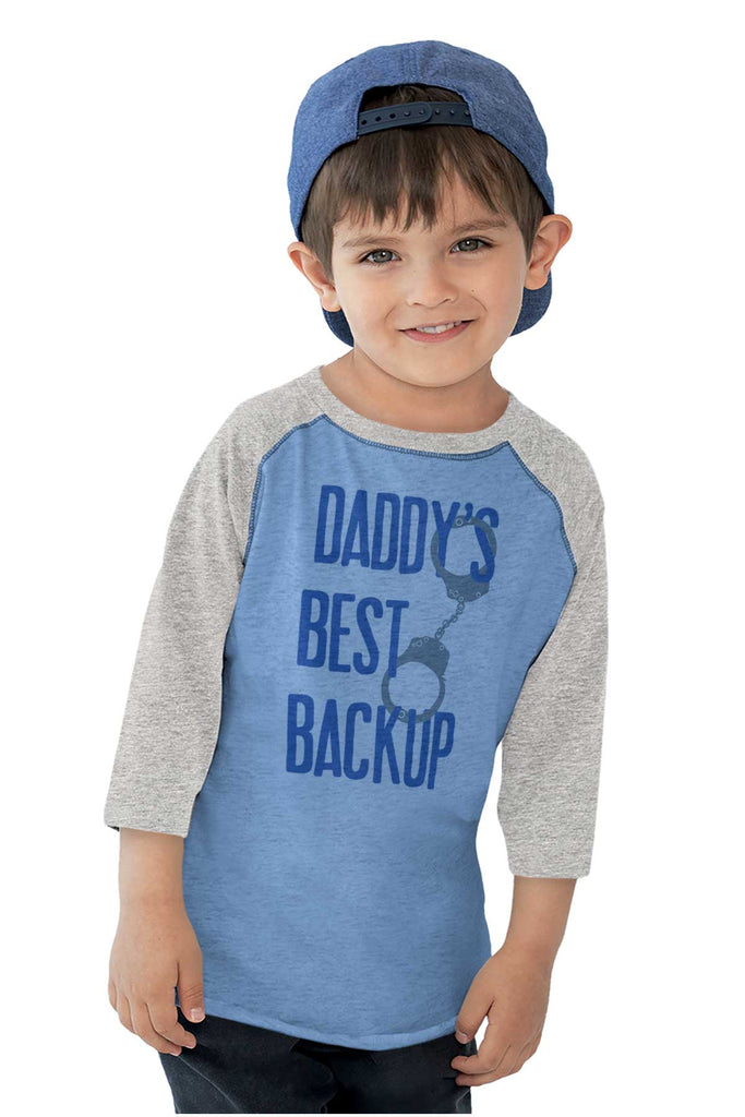 Daddy's Best Backup Toddler Baseball-Direct To Garment Print-Brisco Baby