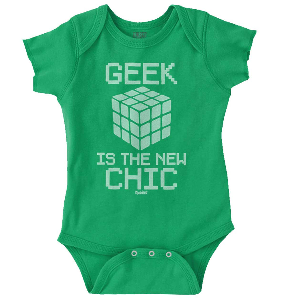 Geek Chic Cube Romper Bodysuit-Direct To Garment Print-Brisco Baby