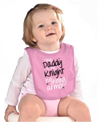 Knight In Shining Armor Infant Baby Bib-Direct To Garment Print-Brisco Baby