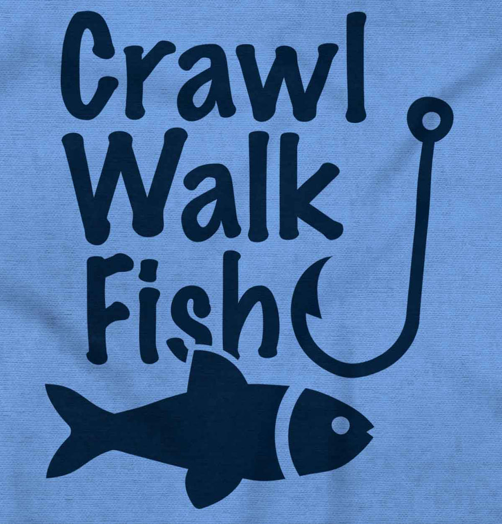 Crawl Walk Fish Toddler Baseball-Direct To Garment Print-Brisco Baby