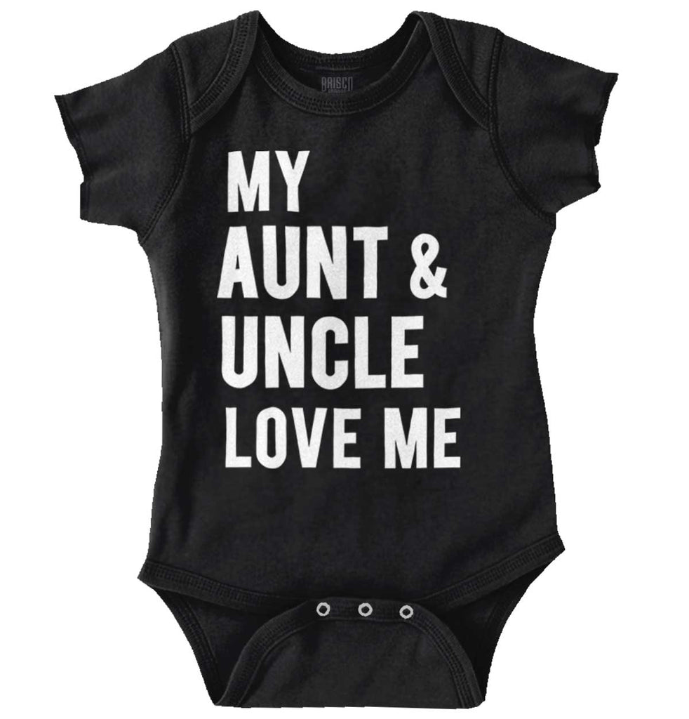 Aunt And Uncle Love Me Romper Bodysuit-Direct To Garment Print-Brisco Baby