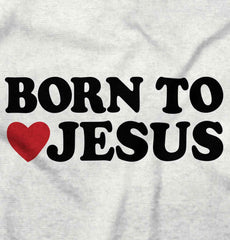 Born To Jesus Infant Baby Bib-Direct To Garment Print-Brisco Baby