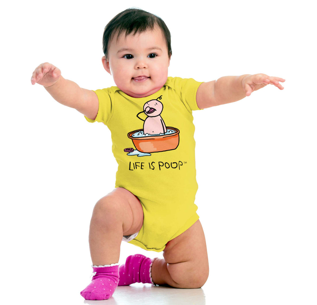 Eating Soap Romper-Direct To Garment Print-Brisco Baby