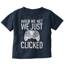We Just Clicked Video Game Nerd Infant Toddler T Shirt-Direct To Garment Print-Brisco Baby