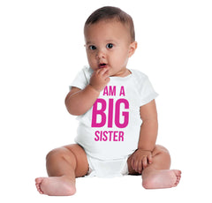 I Have A Big Sister Romper Bodysuit-Direct To Garment Print-Brisco Baby