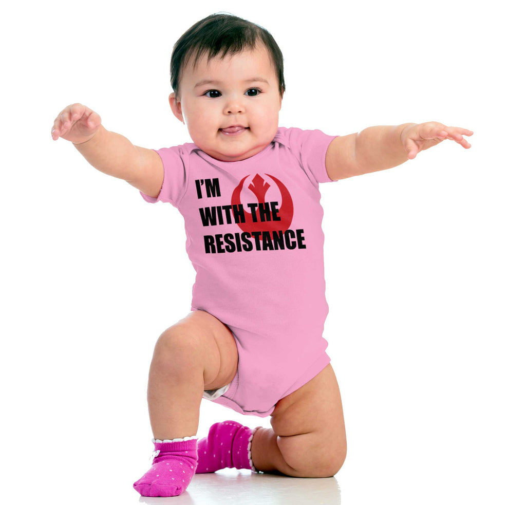 With The Resistance Romper Bodysuit-Direct To Garment Print-Brisco Baby