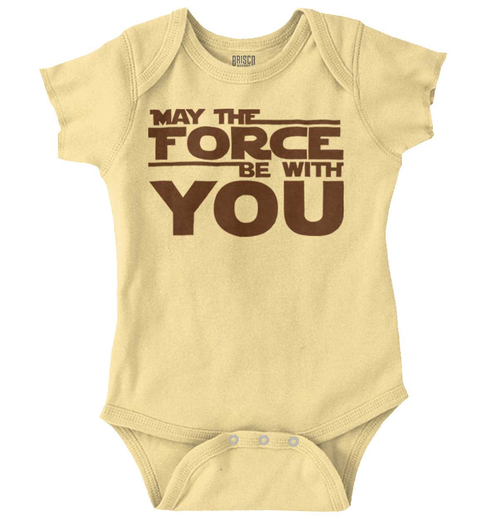 Force Be With You Romper Bodysuit-Direct To Garment Print-Brisco Baby