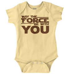 Force Be With You Romper Bodysuit-Direct To Garment Print-Brisco Baby