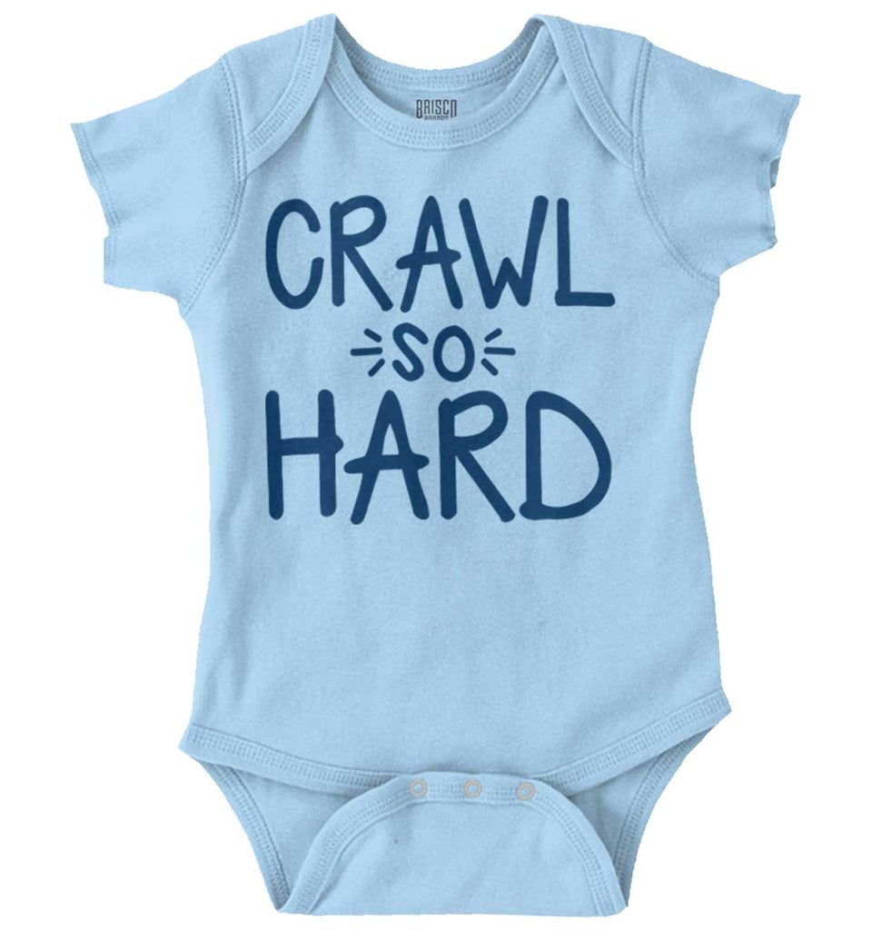 Crawl So Hard Romper Bodysuit-Direct To Garment Print-Brisco Baby