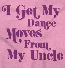 Dance Moves From Uncle Infant Baby Bib-Direct To Garment Print-Brisco Baby