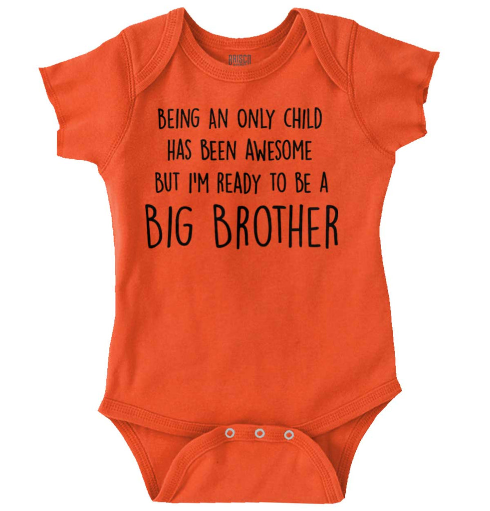 Ready To Be A Big Brother Romper Bodysuit-Direct To Garment Print-Brisco Baby