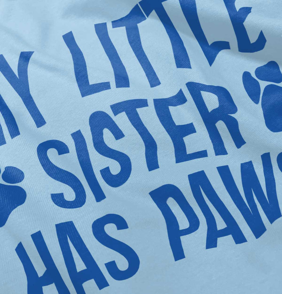 My Little Sister Has Paws Romper Bodysuit-Direct To Garment Print-Brisco Baby