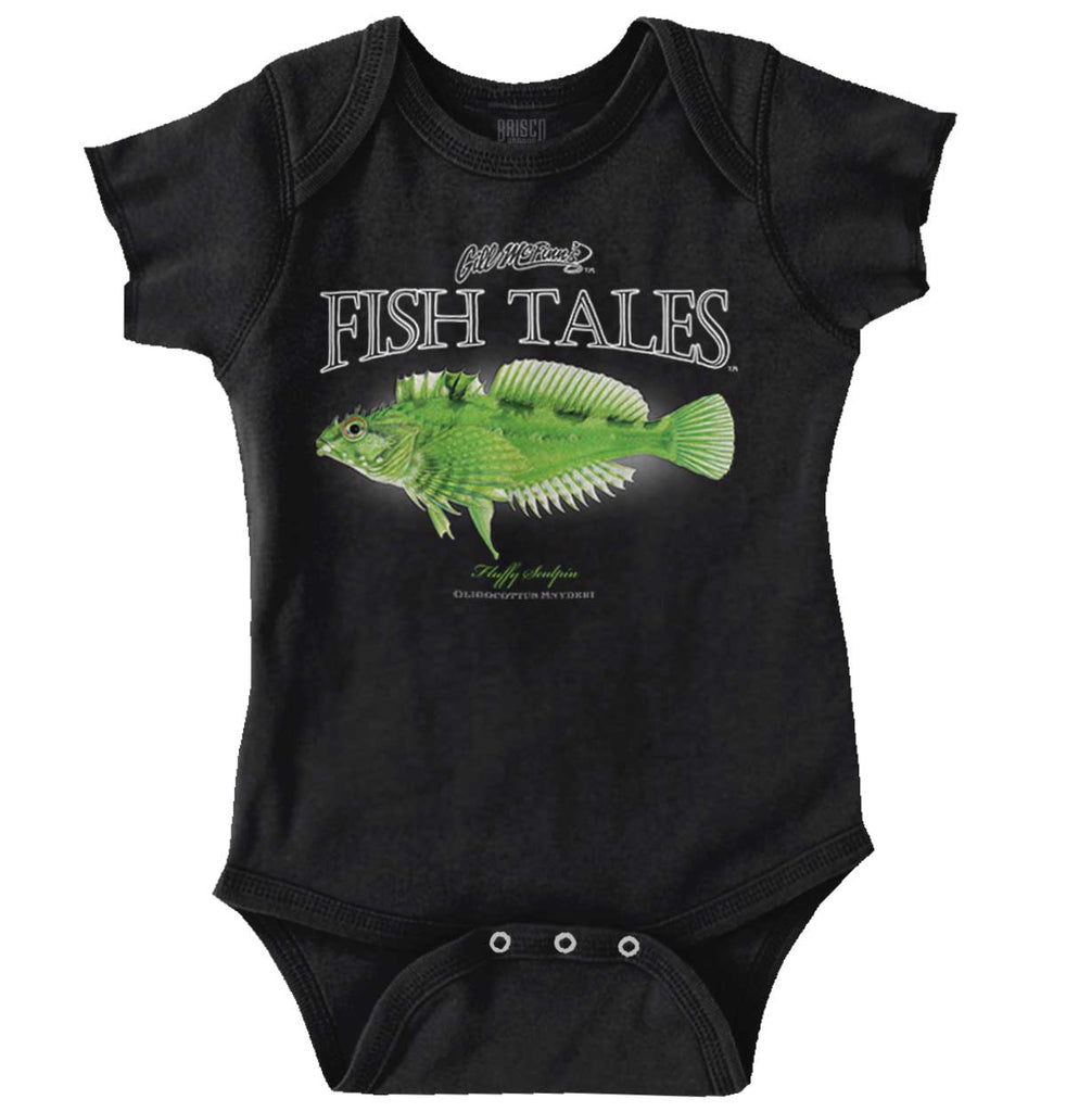 Fluffy Sculpin Romper Bodysuit-Direct To Garment Print-Brisco Baby