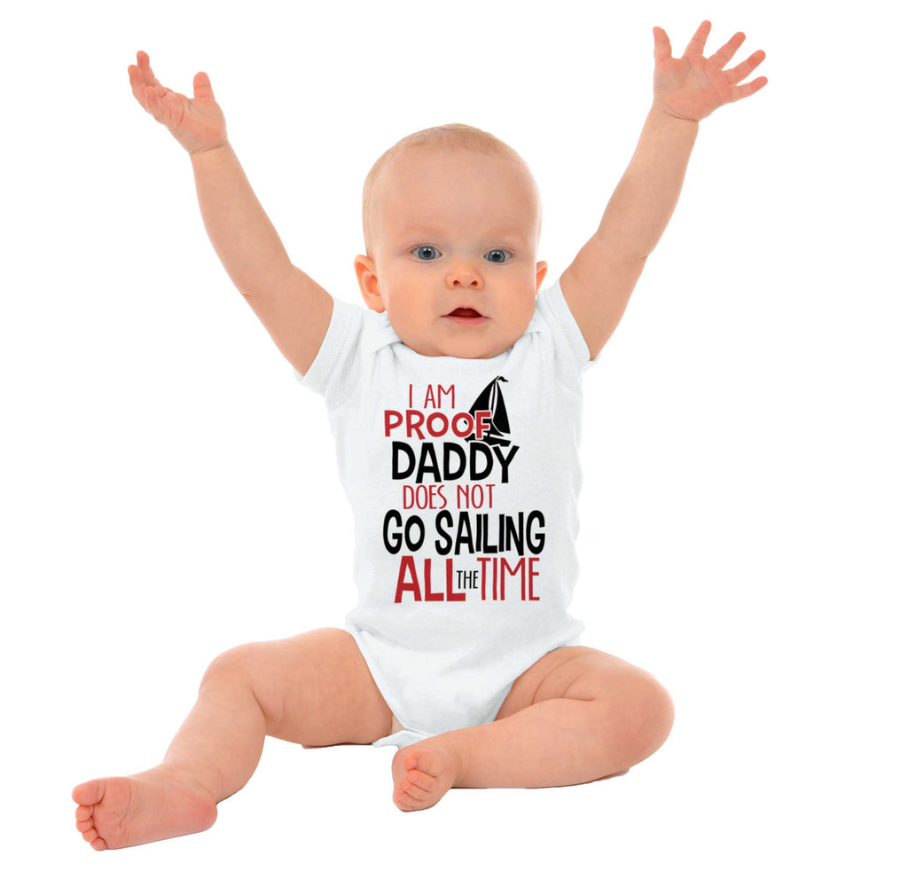 Sailing Daddy Romper Bodysuit-Direct To Garment Print-Brisco Baby