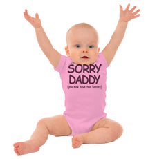 Sorry Daddy Romper Bodysuit-Direct To Garment Print-Brisco Baby