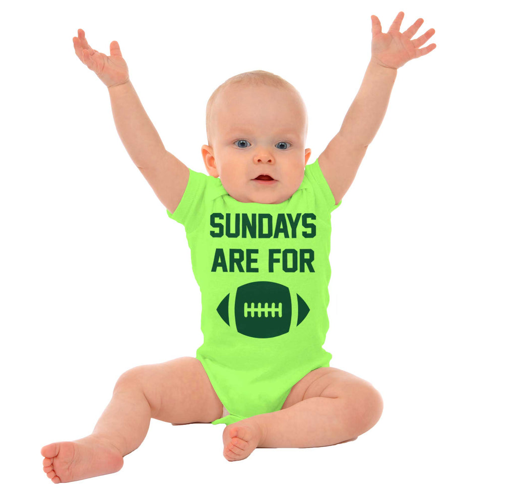 Sundays for Football Romper Bodysuit-Direct To Garment Print-Brisco Baby