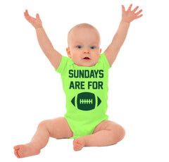 Sundays for Football Romper Bodysuit-Direct To Garment Print-Brisco Baby