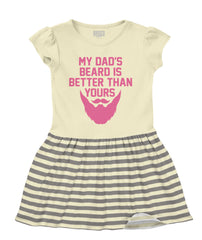 Dad's Beard Baby Striped Skirt Dress-Direct To Garment Print-Brisco Baby